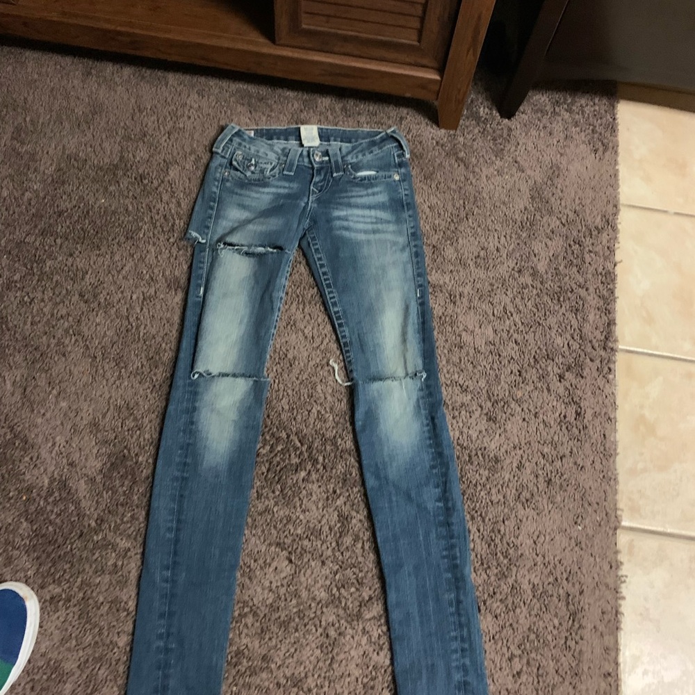 Cute distressed true religions
